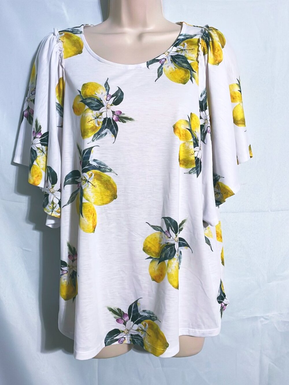 Astrologie Cute White Lemon Top Size L
